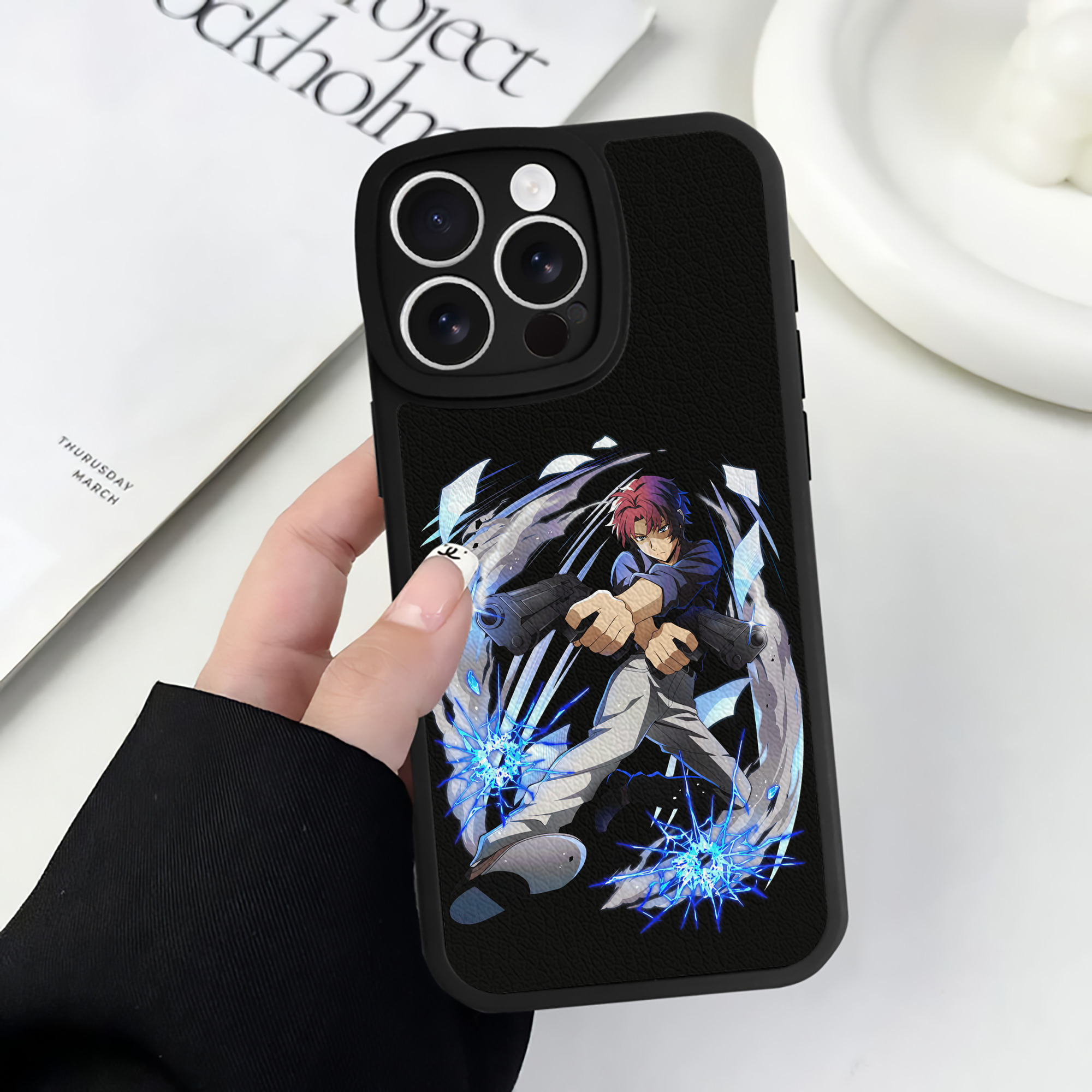（画像用） 文豪ストレイドッグス Bungo Stray Dogs 【iPhone 16シリーズ対応】シリコンスマホケース（レザー調） 材質：シリコン
